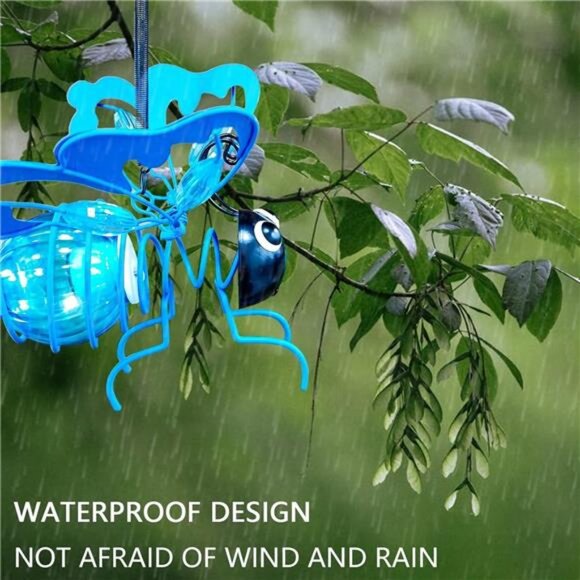 Solar Garden Lantern Outdoor Decorative Waterproof LED Bug Lights Tabletop - Picture 3 of 7